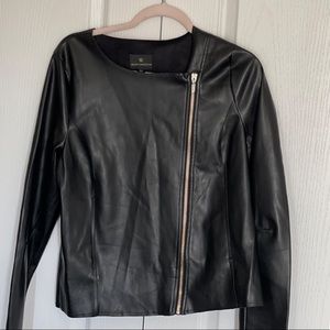 Worthington Faux Leather Black Jacket Women’s Size:Med. Tall